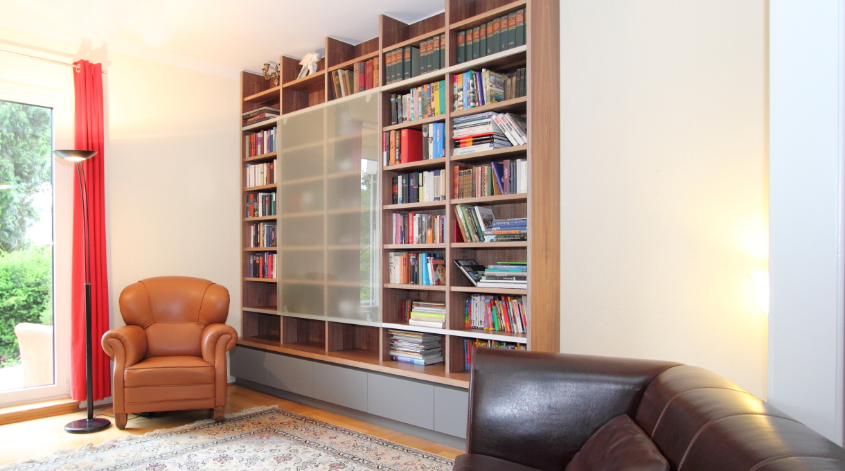 Stilvolle Bibliothek Fur Zuhause Hermjo Wolf Mobelwerkstatten