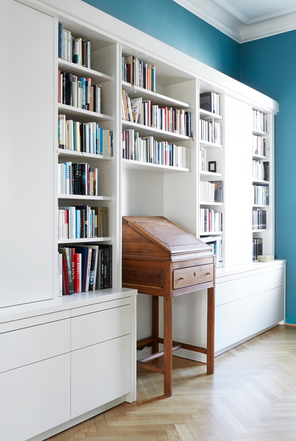 Stilvolle Bibliothek Fur Zuhause Hermjo Wolf Mobelwerkstatten